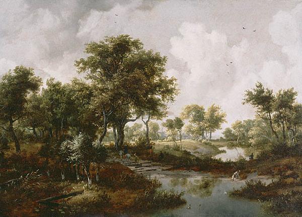 Meindert Hobbema A Wooded Landscape